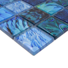 Załaduj obraz do przeglądarki galerii, Mozaika szklana kolor niebieski połysk T 621
