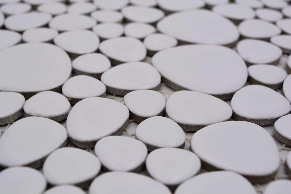 Aranżacja Mozaika ceramiczna kolor biały mat T17