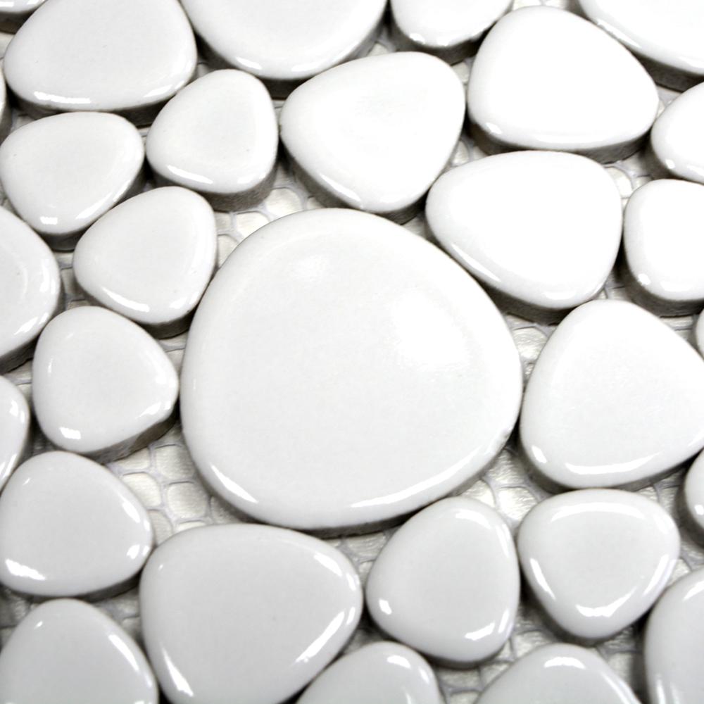 Aranżacja Mozaika ceramiczna kolor biały połysk T28