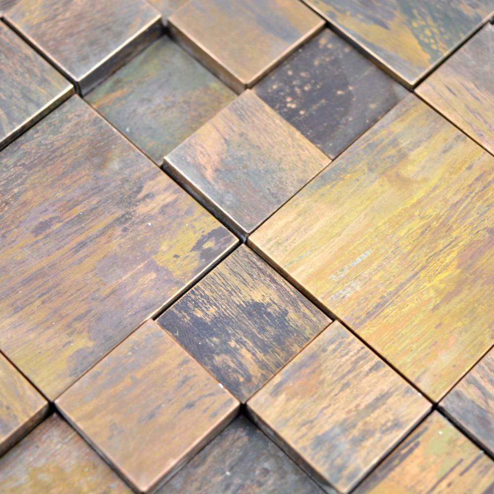 Aranżacja Mozaika miedziana geometryczna
