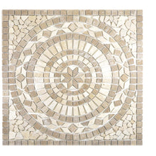 Załaduj obraz do przeglądarki galerii, Mozaika kamienna - trawertyn kolor brązowy beżowy mat T 317
