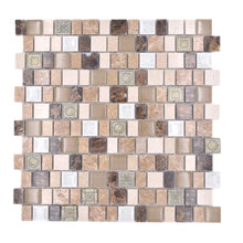 Załaduj obraz do przeglądarki galerii, Mozaika mix kolor mix beżowy brązowy połysk T 423
