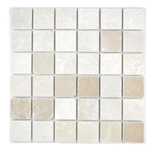 Załaduj obraz do przeglądarki galerii, Mozaika kamienna - marmur kolor kość słoniowa mat T 292
