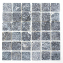 Załaduj obraz do przeglądarki galerii, Mozaika kamienna - marmur kolor czarny mat T 264
