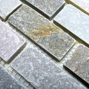 Mozaika kamienna - kwarcyt kolor mix beżowy szary mat T 217